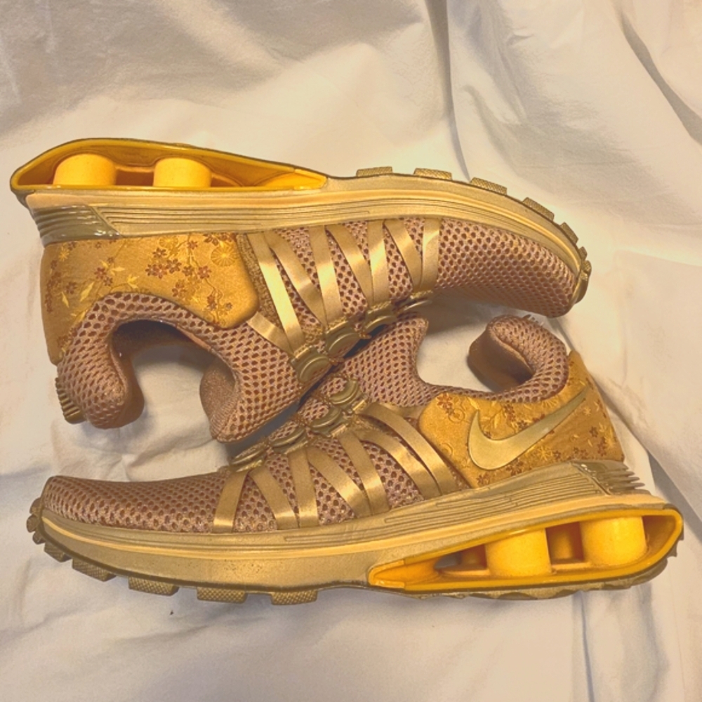 Nike Gold and Tan Sneakers